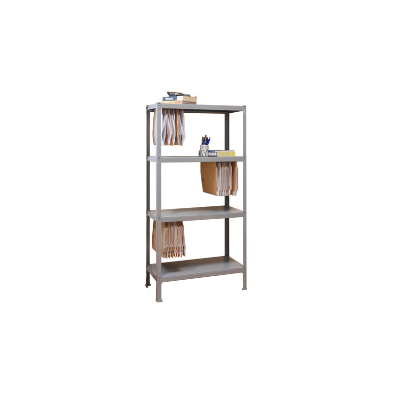 100cm W Steel Shelving Unit, Grey