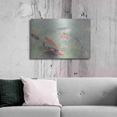 «Koi Reflections 2» par Alicia Ludwig, art mural en métal