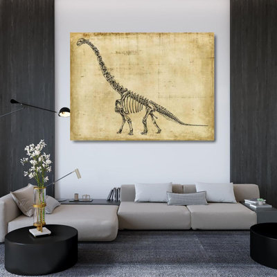 Red Barrel Studio® Harper, Ethan Gallery Wrapped Canvas Art Titled: Brachiosaurus Study
