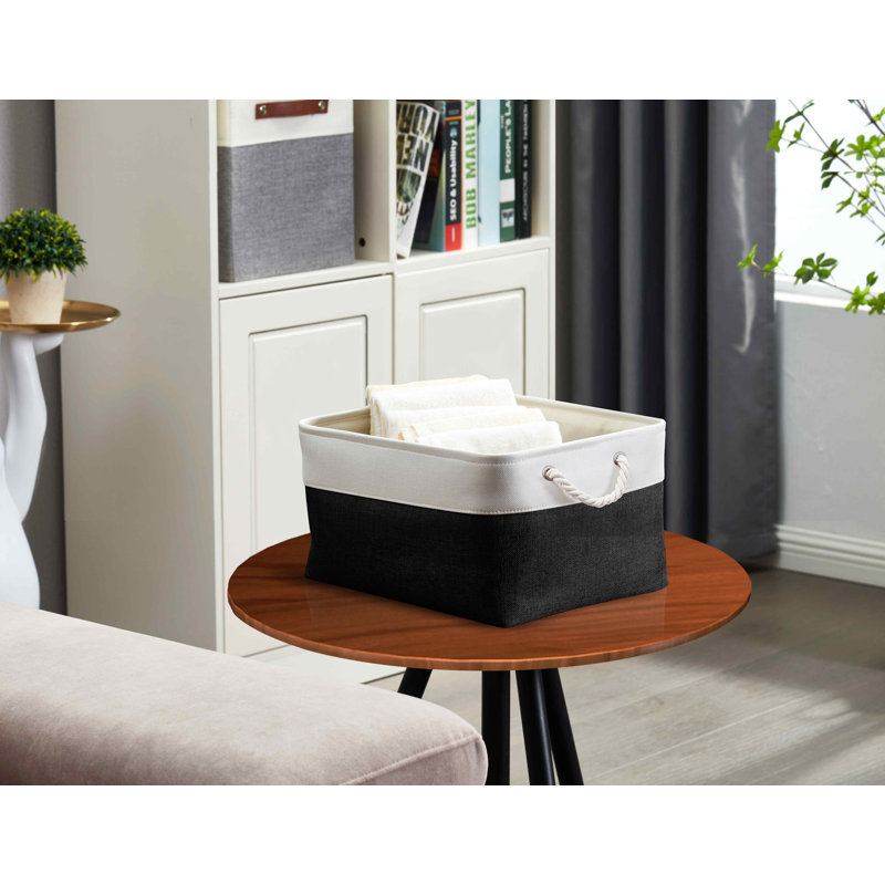 Ensemble de bacs en tissu, Noir