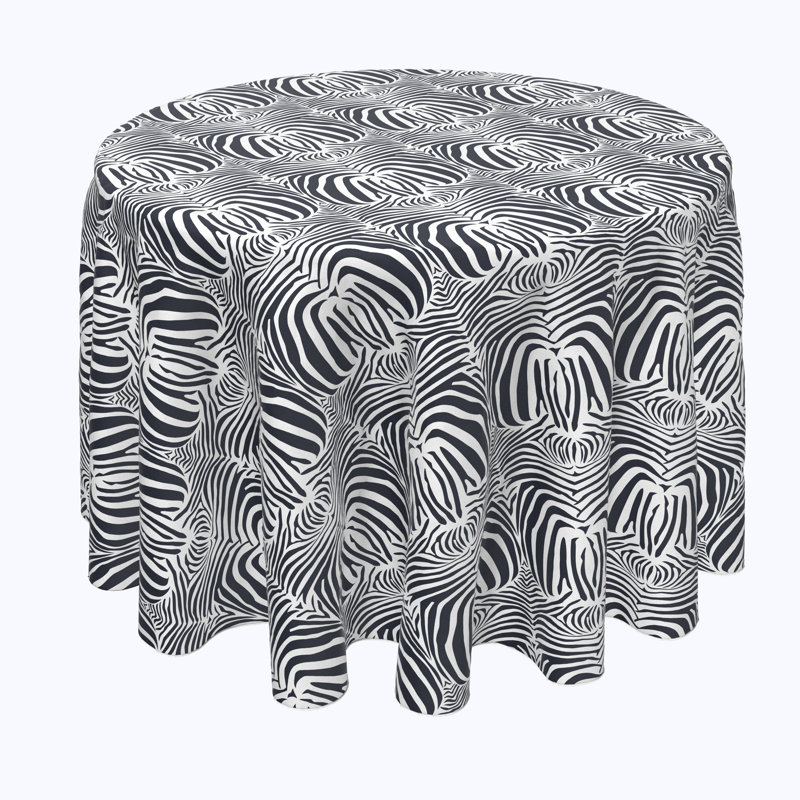 Kettering Zebra Skin Tablecloth, 60" x 60"