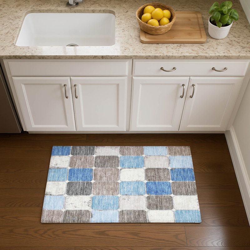 Premium Machine Washable Tiana Geometric Rug, Rectangle 1'8" x 2'6"