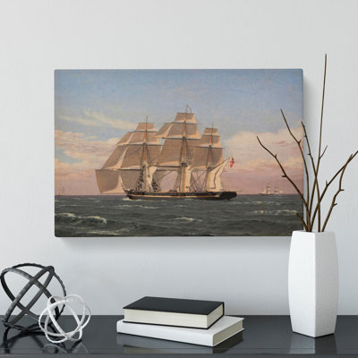 Najaden Ship Under Sail by Christoffer Wilhelm Eckersberg - Wrapped Canvas