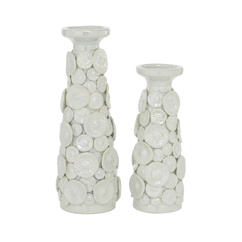 14.95'' H Concrete / Cement Tabletop Candlestick