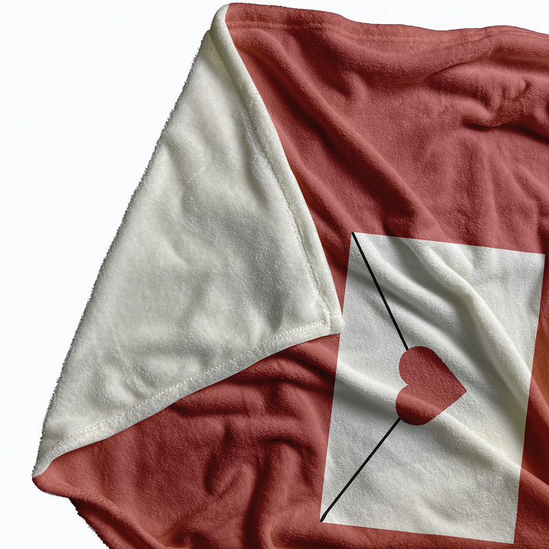 Birdsall Throw Blanket, W76 x L101cm, Light Red