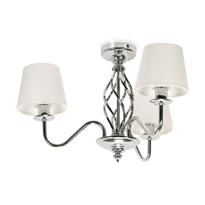 Prudenville LED Semi Flush Mount, Chrome, 81.50cm x 45cm x 45cm