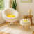 White/Yellow Polyester Blend