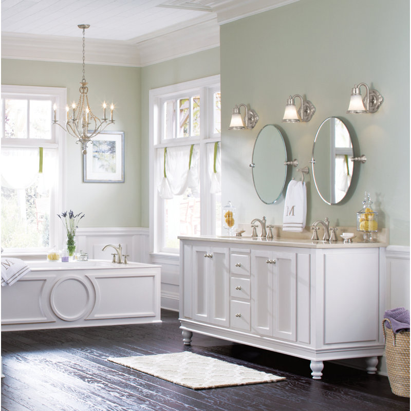 Moen Glenshire Contemporary Beveled Frameless Vanity Mirror, Brushed Nickel