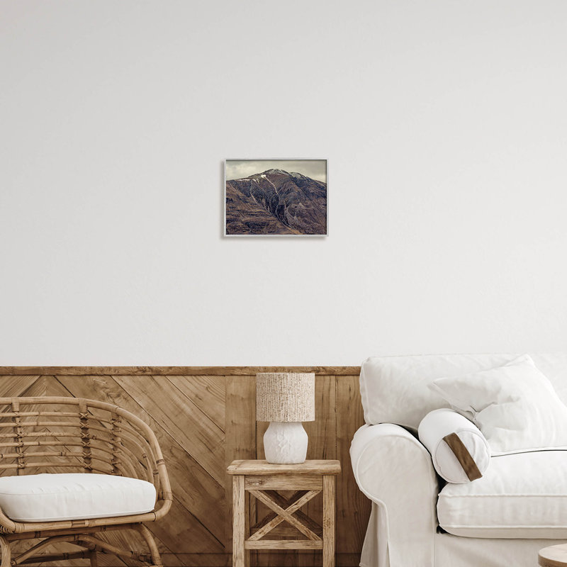 «Cloudy Mountain Peak Slic Giclee Art» par Lil 'Rue, H 11 po x l 14 po x P 1,5 po, Estampe numérique Farmhouse