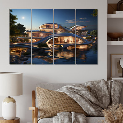 Modern Buildings & Architecture Wall Decor on Metal
