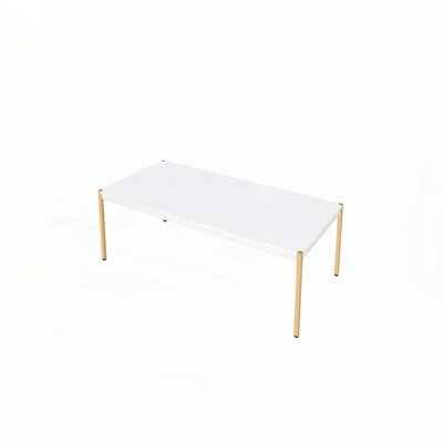 Wood Top Coffee Table with Metal Legs