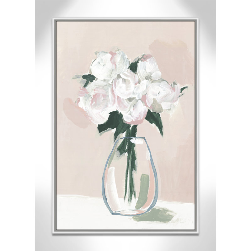 Fleurs fraîches de l'été - reproduction d'art, Toile blanche encadrée, H 37,5 po x l 25,5 po x P 2 po