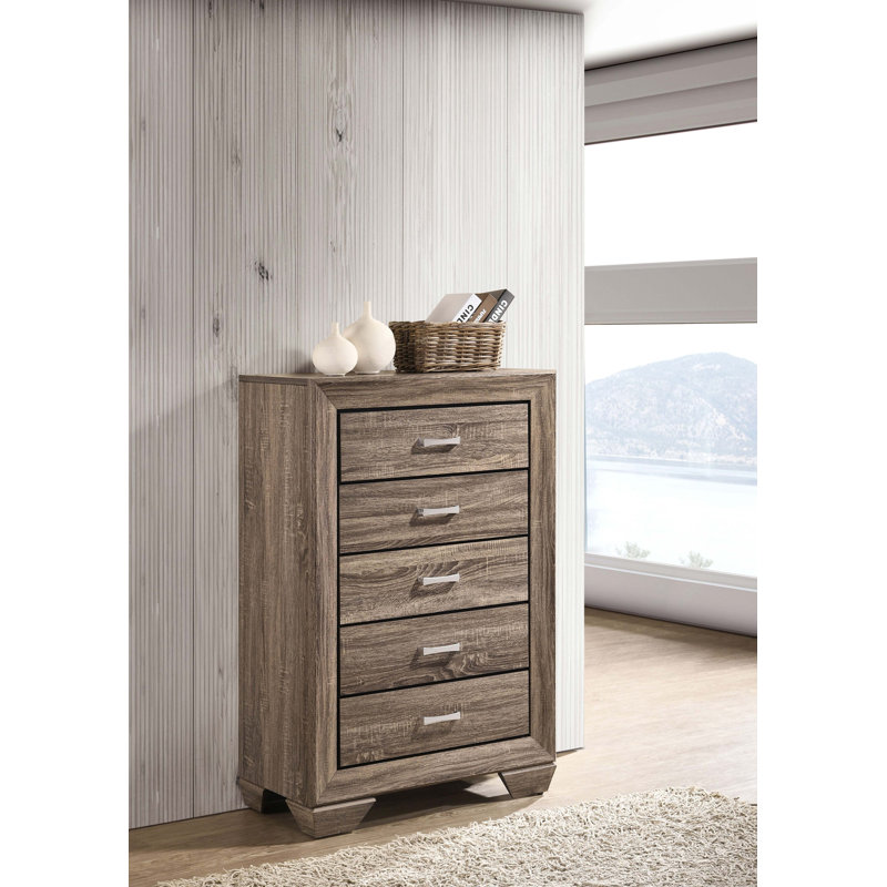 Brookes 5-drawer Bedroom Chest Washed Taupe, Graywashed Brown Incorrect