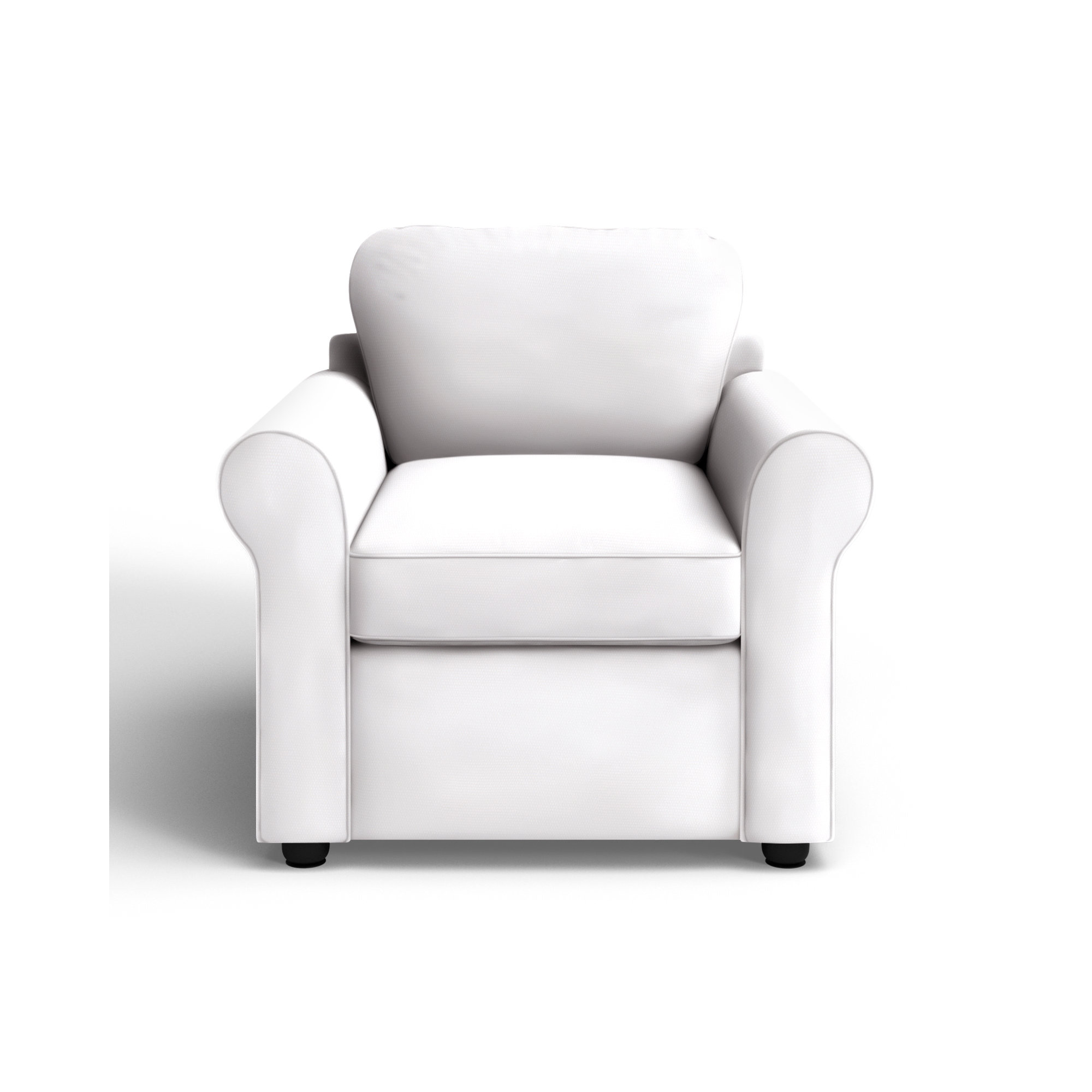 Warrington Upholstered Armchair, Canvas White Sunbrella® Canvas