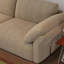 Canapé droit en chenille lavable Mid-Century