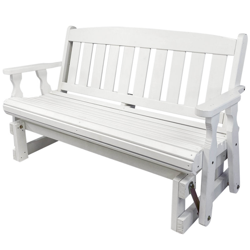 Banc balançoire lourd robuste de 5 lb avec porte-gobelet traité 5 lb Mission, Blanc semi-uni