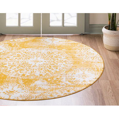 Tapis rond rond ikat blond Oneita