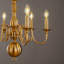 Lustre de style campagne française à 6 lumières, 61 cm (24 po), intensité variable, en laiton chaud, suspension de style bougie vintage réglable pour salle à manger ou hall d'entrée.