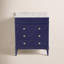 Ensemble de meuble-lavabo simple 30 po avec armoire bleu royal et comptoir en marbre de Carrare Francfort-1752168373-1811490143