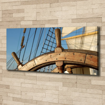 Rudder On The Yacht - Wrapped Canvas Print