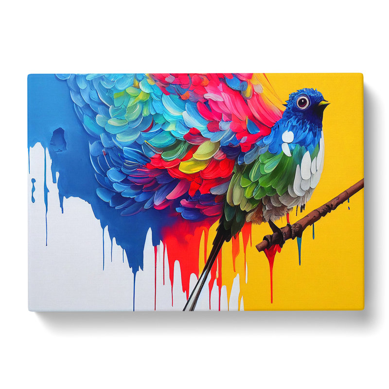 Bird Splash Vol.1 Abstract - Wrapped Canvas Print, 40cm H x 60cm W x 3cm D