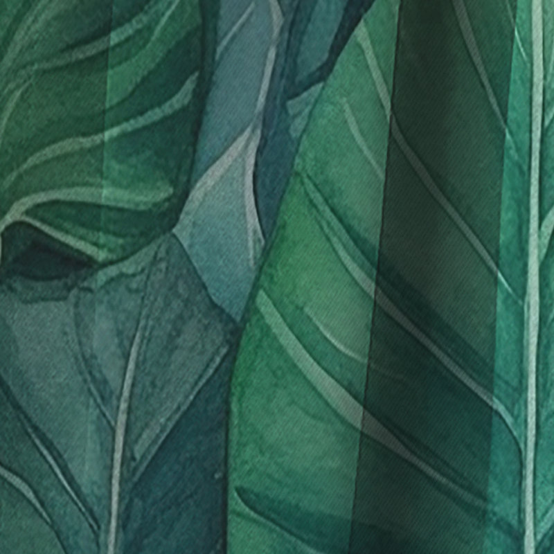 Green Leafs Harmony - Floral Curtain - Blackout Floral Curtain - 1 Panels, 52" W x 108" L