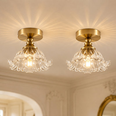 Plafonnier encastré de style Mid-Century avec une lumière de 7,8 pouces