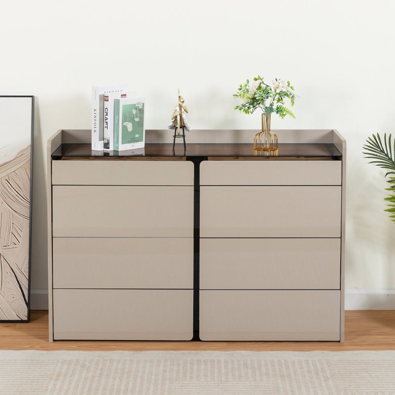 Armoire décorative, armoire de maquillage de tiroir, armoire à bijoux, armoire de buffet avec ceinture lumineuse Bluetooth
