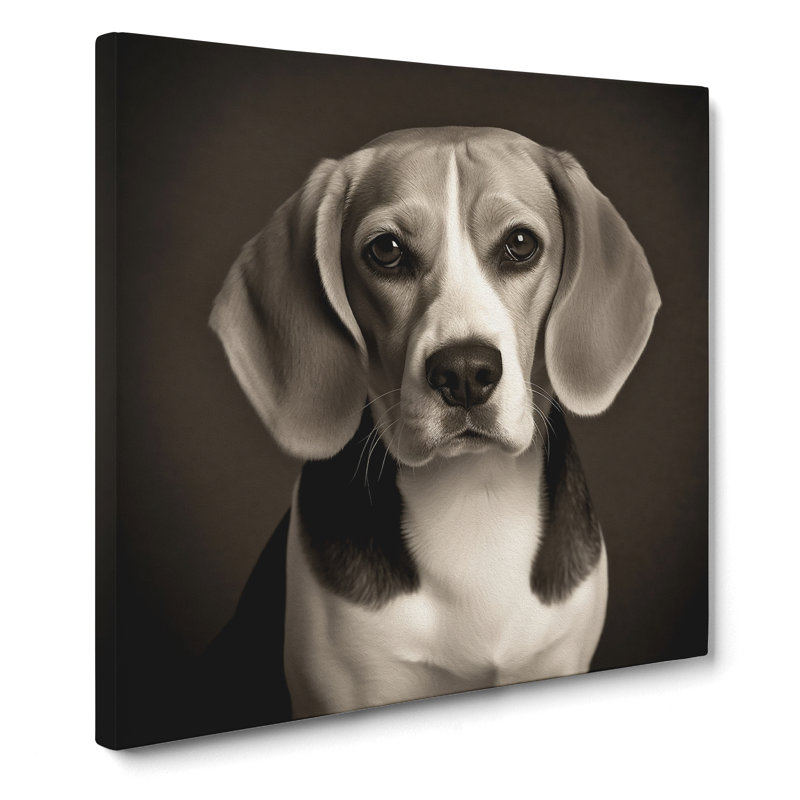 Beagle Photograph No.1 - No Frame Print, 35cm H x 35cm W x 3cm D
