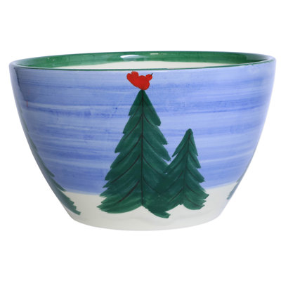Old St. Nick Earthenware Serving Bowl