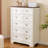 SOGO 7 Drawers Dresser For Bedroom, 44" Tall Dresser, Wood Chest Of Drawers With Metal Handle, Farmhouse Bedroom Dresser For Living Room, Hallway-1585693895