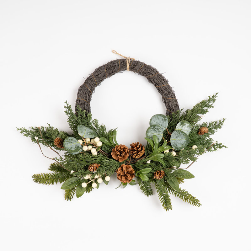 Half Wreath Mistletoe & Cone