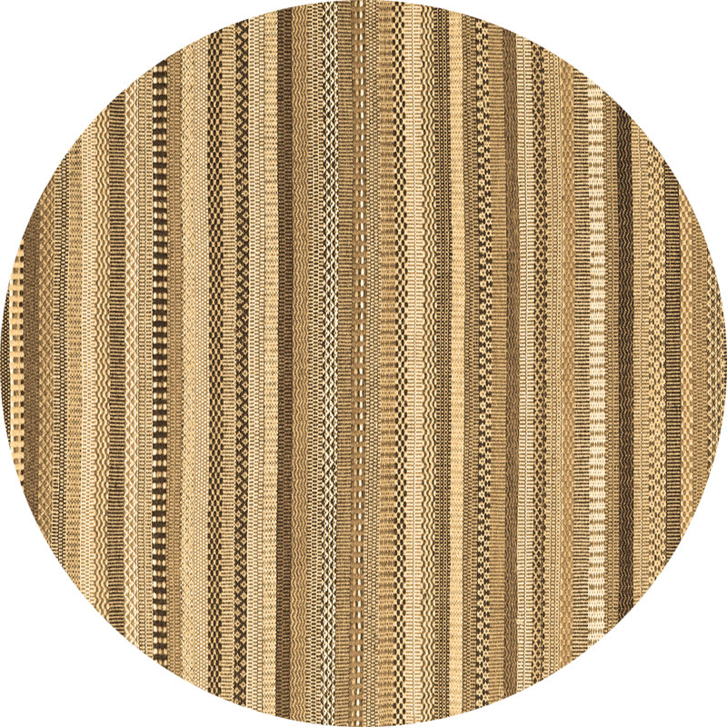 Sahir Performance Striped Indoor Rug, Round 7'