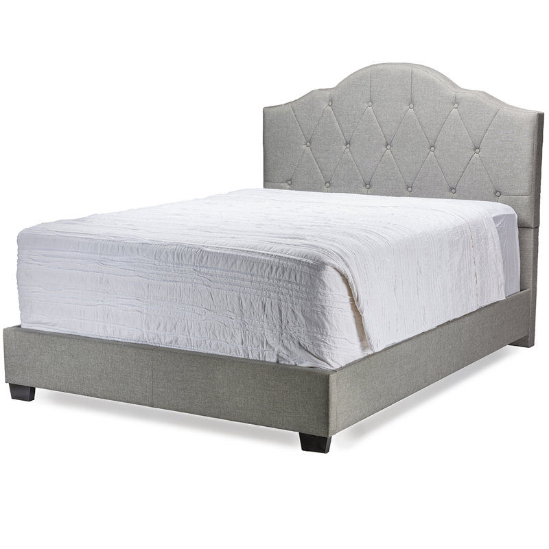 Lit tapissier standard Dracut, Brun, Très grand