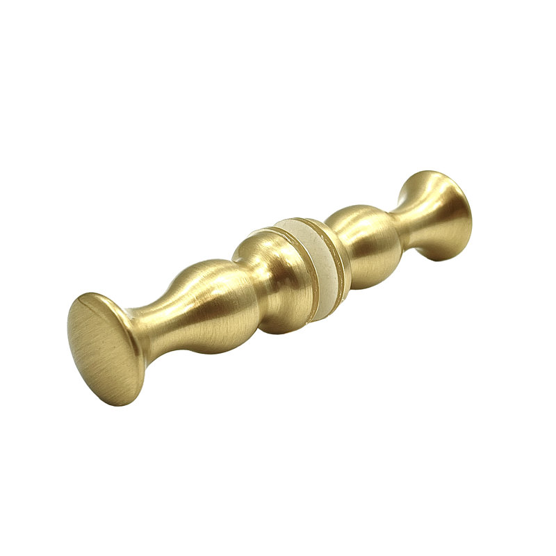 Bouton de porte en verre Brixwell K-COLBTB-SB, Laiton satiné