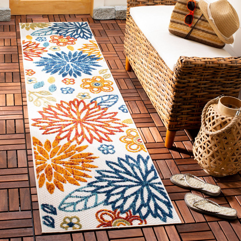 Tapis floral Kellems Performance, Tapis de couloir 2 pi x 10 pi