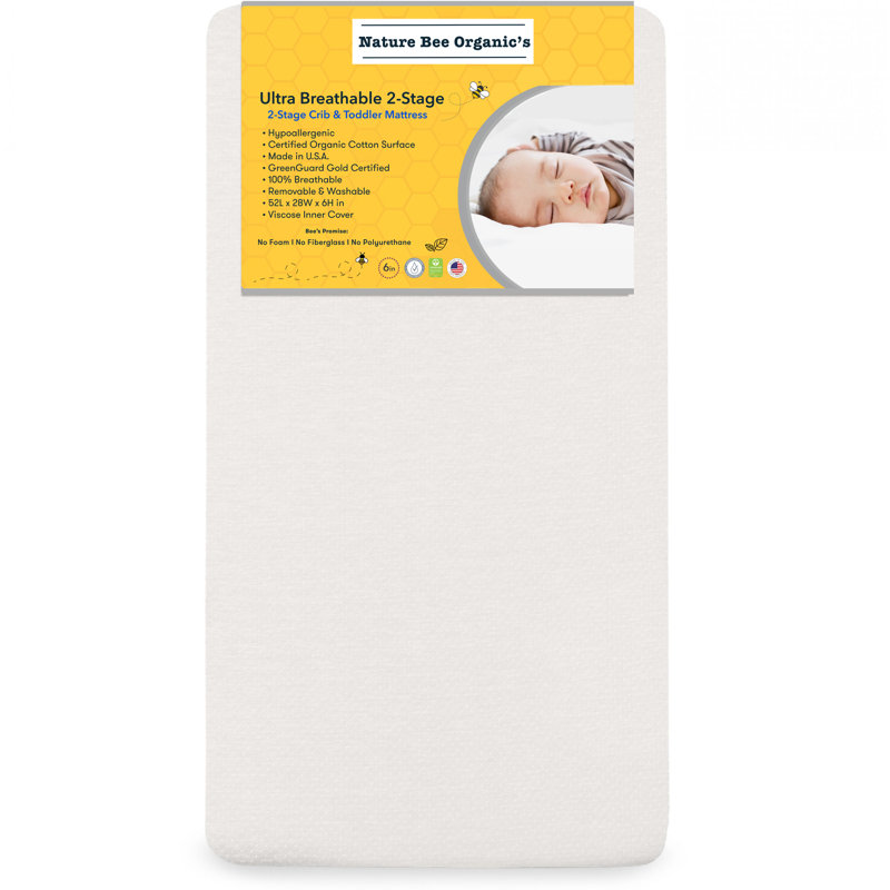 Matelas rectangulaire pour lit de bébé / tout-petit à 2 niveaux Yes