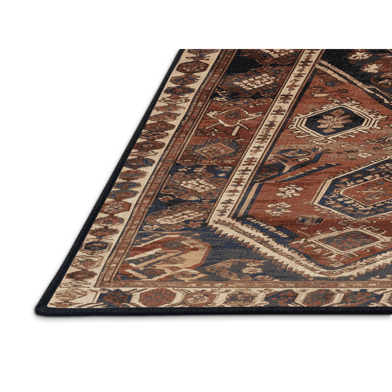 Tapis brun lavable à la machine, Rectangulaire 2 pi x 3 pi