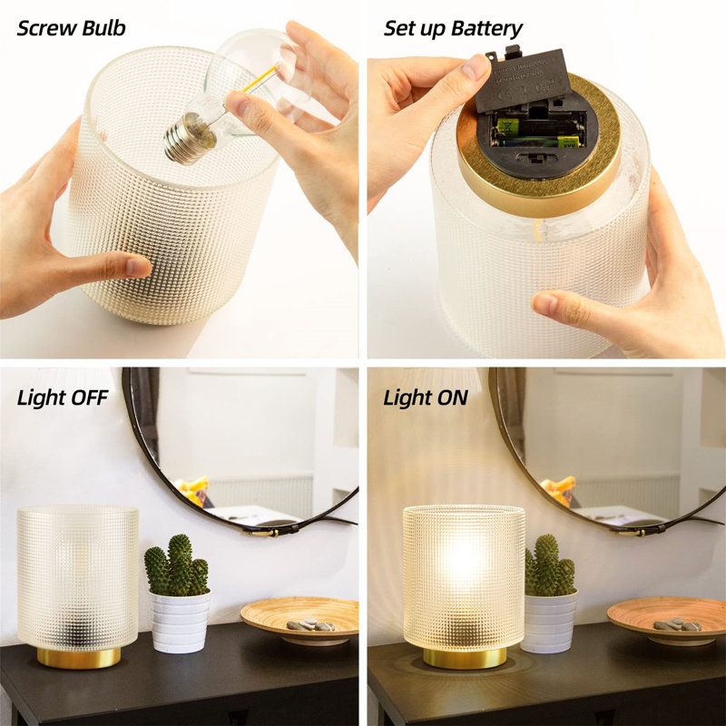 Albara 14.5Cm Table Lamp, Clear