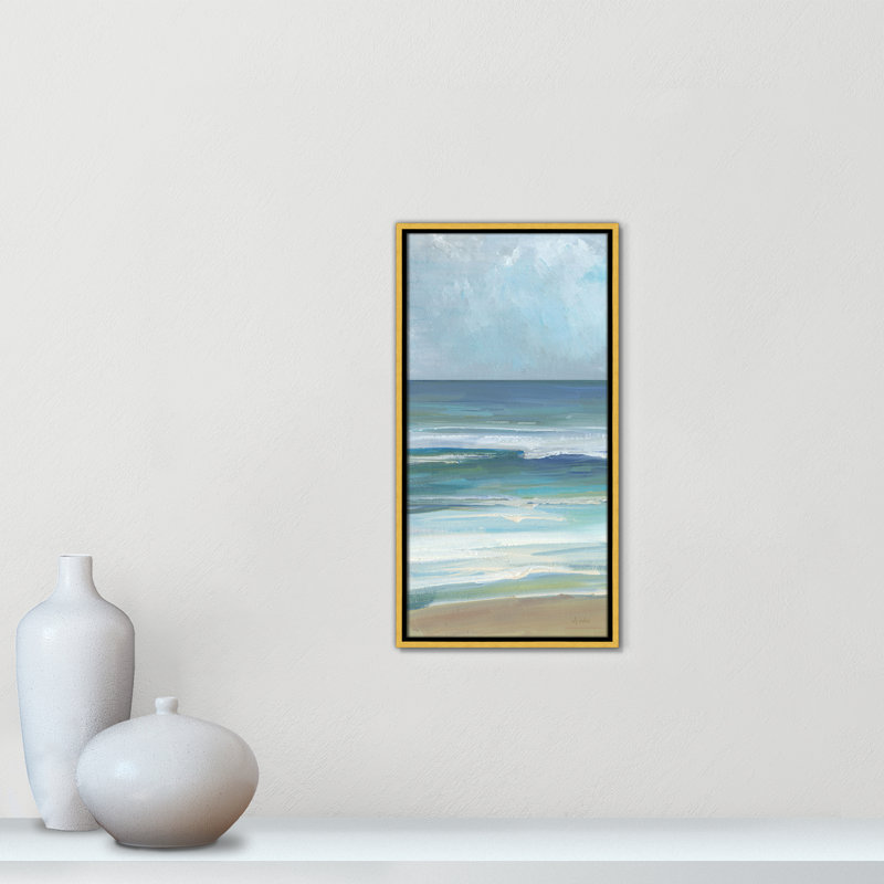 «Gentle Waves I» par Sally Swatland, H 25,5 po x l 13,5 po, Doré