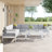 Shore 6 Piece Outdoor Patio Aluminum Sectional Sofa Set-563058723
