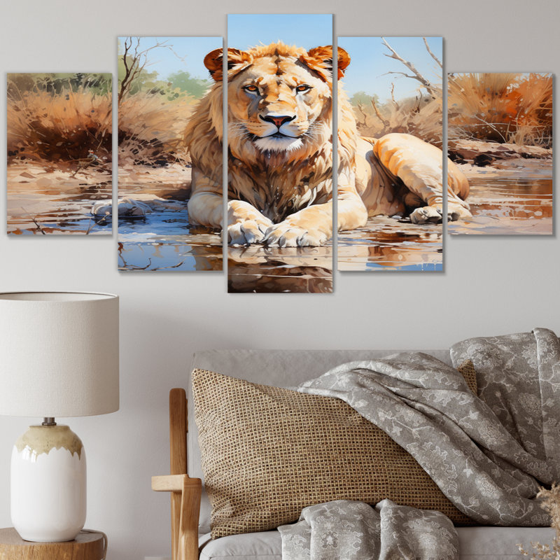 Okavango Harmony Create - Animals Wall Art Print - 5 Panels