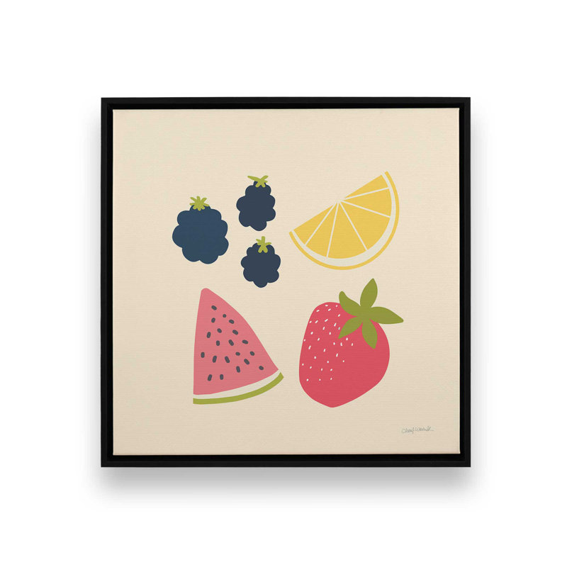 «Summer Fruits I» par Cheryl Warrick - impression, H 12 po x l 12 po, Toile tendue, Sans cadre