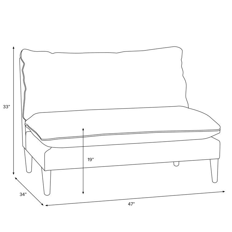 Thelma 60'' CAL117 Compliant Settee
