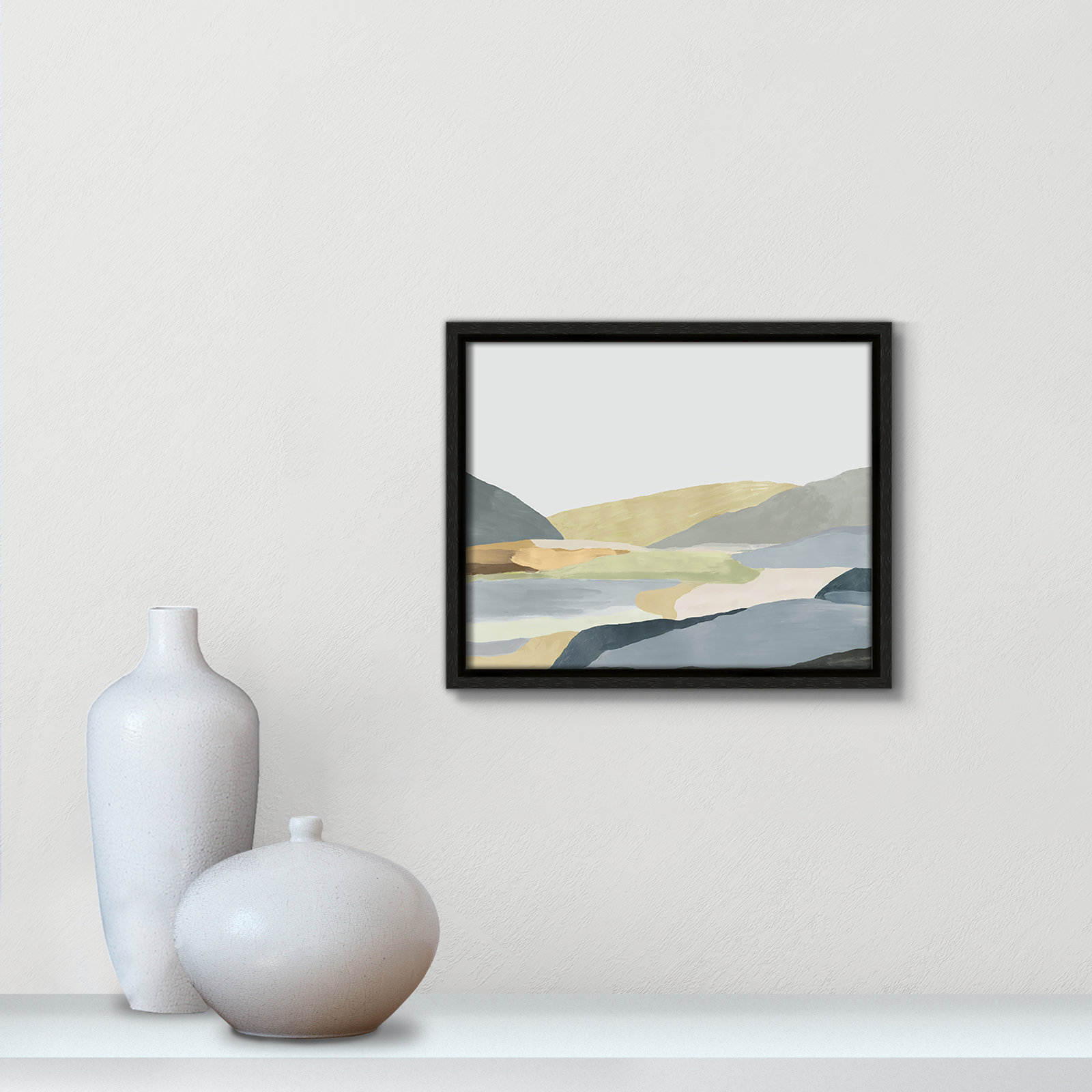Blair "Warm Hills II" Painting, 9.5" H x 11.5" W x 2" D, Espresso Canvas