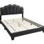 Tête de lit avec lit plateforme en tissu d'ameublement à motif floral grand lit 1Pc-1474336469