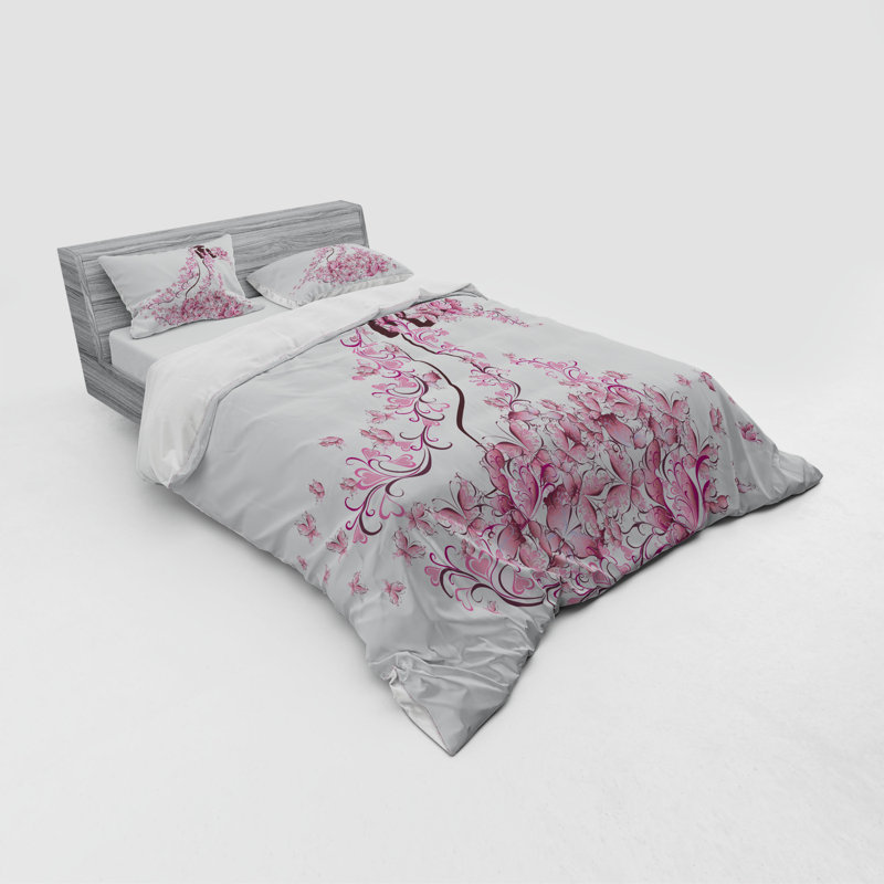 Farmhouse / Country Polyester Floral Duvet Cover, Queen Duvet Cover + 3 Additional Pieces