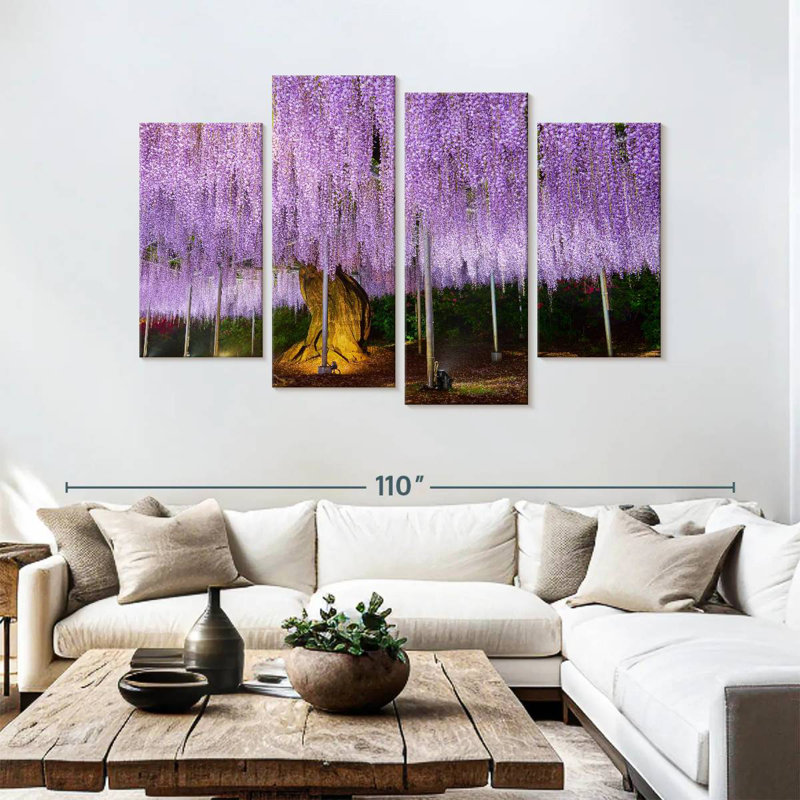 Harnek Elegant Purple Wisteria, 54"H x 84"W