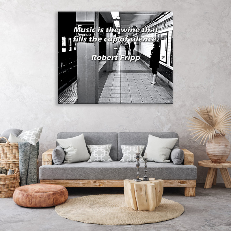 «Artsy Quote» par Robert Fripp, toile tendue avec châssis, H 33 po x l 48 po
