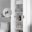 Grande armoire de rangement polyvalente à 2 portes avec tablettes réglables-1701018308